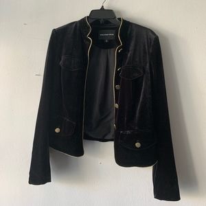 Who What Wear Velvet Blazer with Gold Buttons